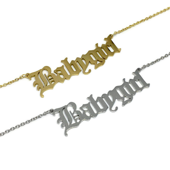 Gold Babygirl Necklace – Luscious Luxe